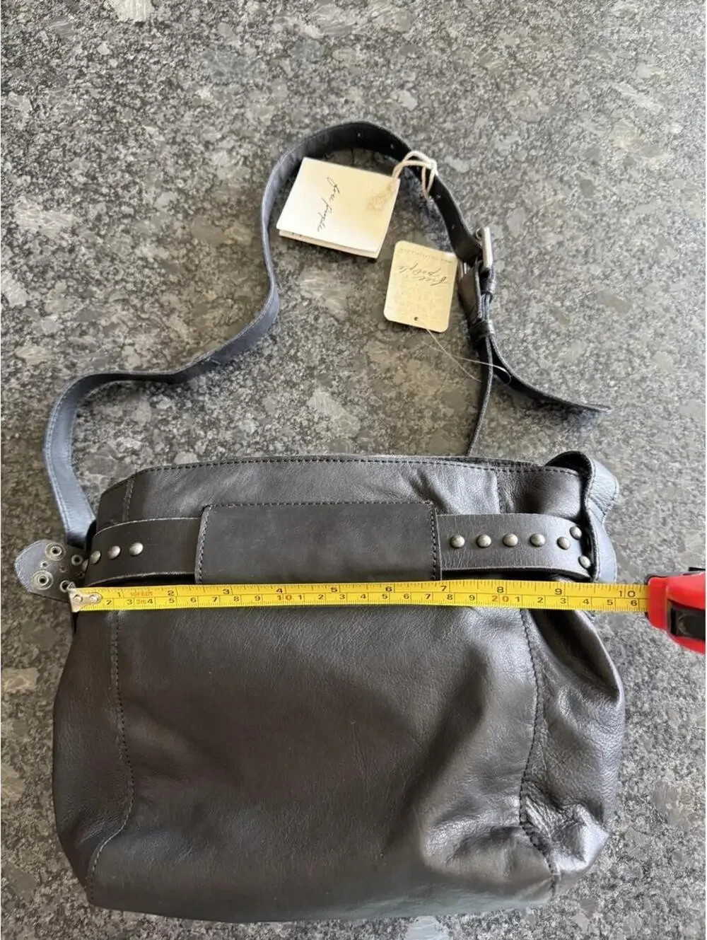 Free People price black #leatherbag